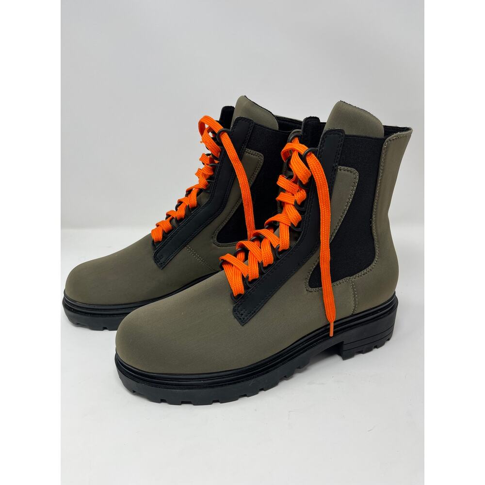 OTBT Commander Combat Hiking Heat Retaining Boots Women's Sz 10 m green orange